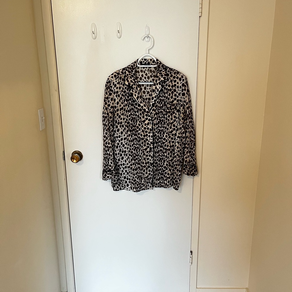 Club Monaco Animal Print Blouse
